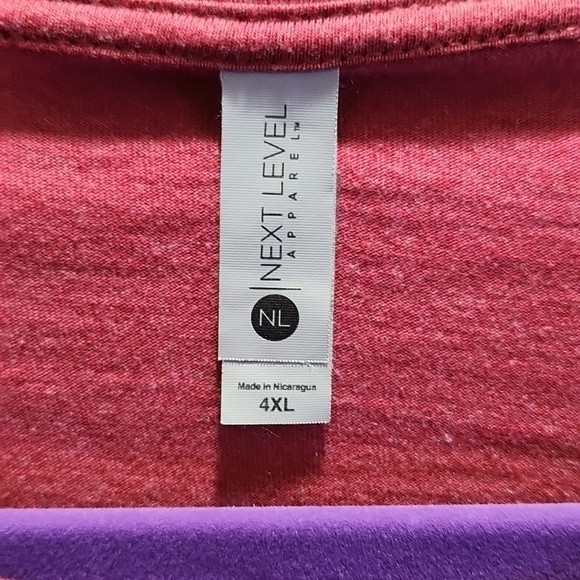 Next Level Let's Taco About Kindness Heather Red Graphic Tee Size 4XL Unisex - Picture 4 of 5